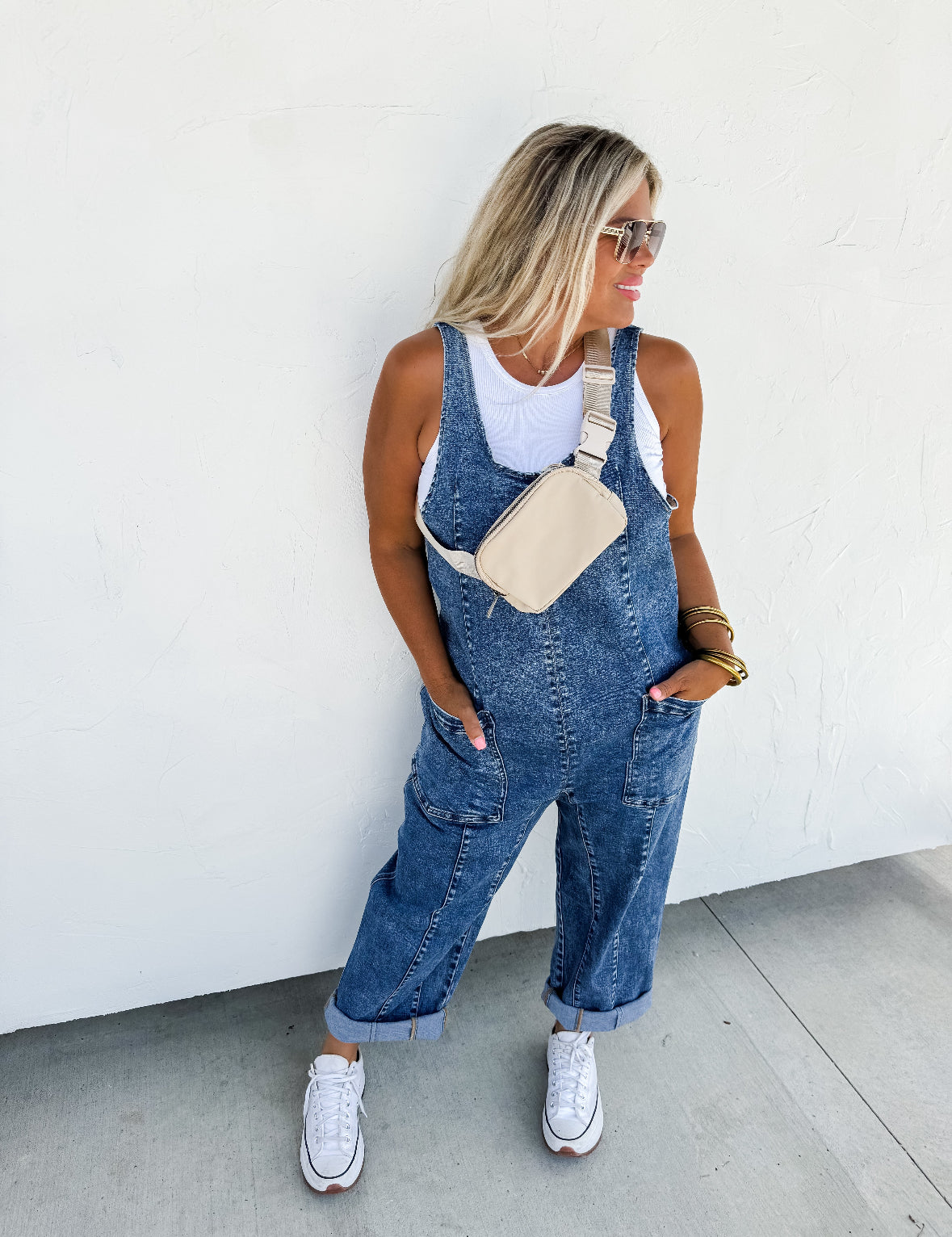 Britte Denim Romper Overalls