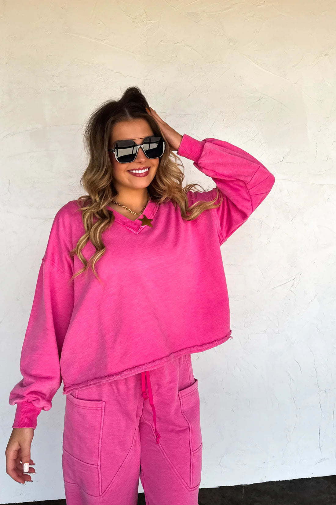 Faded Feels V Neck Pullover
