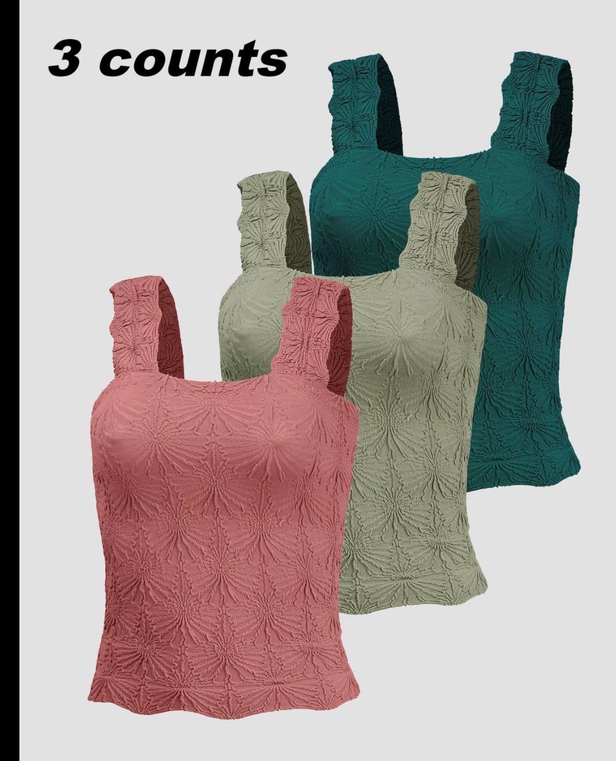 Embossed Tank 3Pk