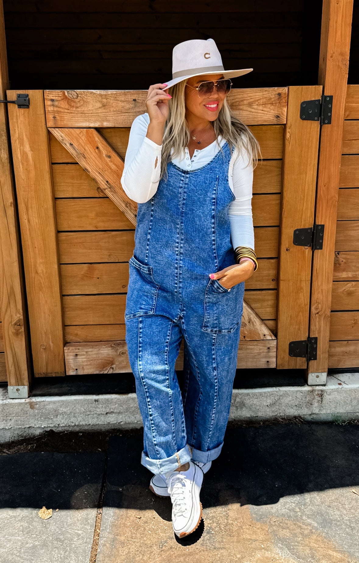 Britte Denim Romper Overalls