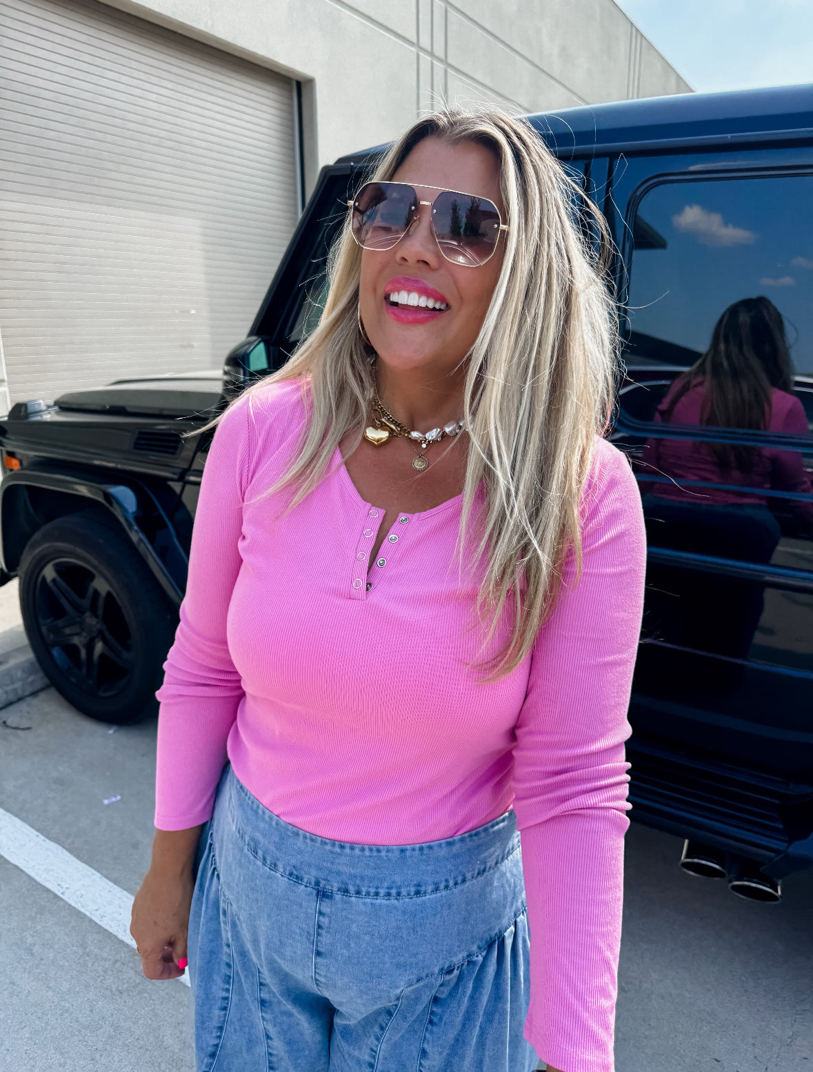 Brooklyn Snap Henley Top