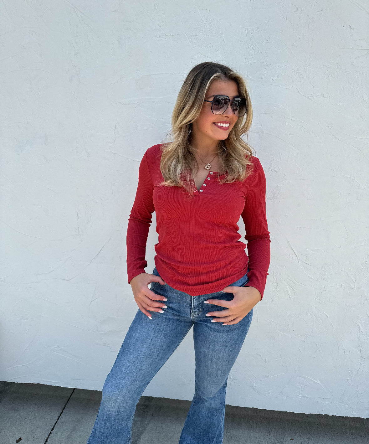 Brooklyn Snap Henley Top