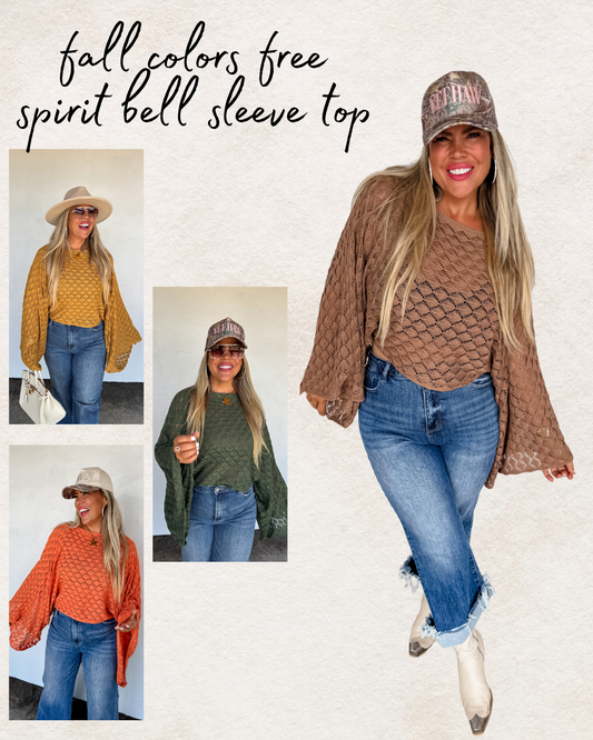 Free Spirit Bell Sleeve Top