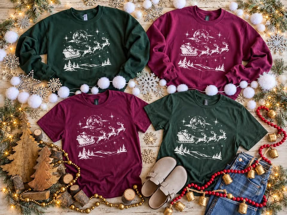 Vintage Santa Reindeer Crews