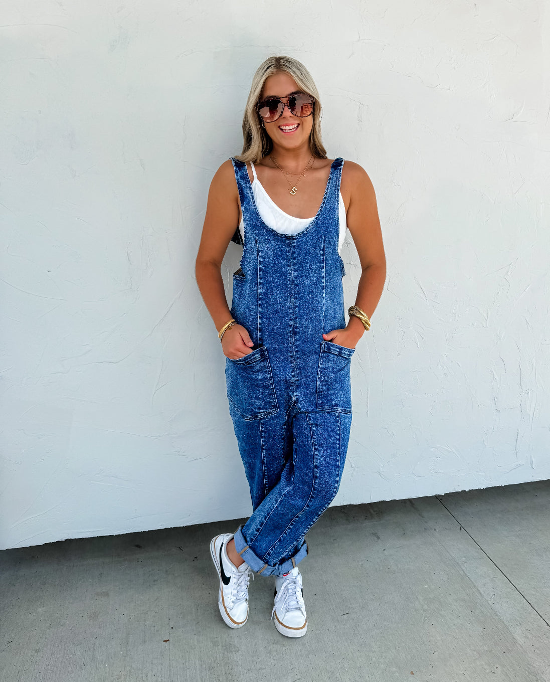 Britte Denim Romper Overalls