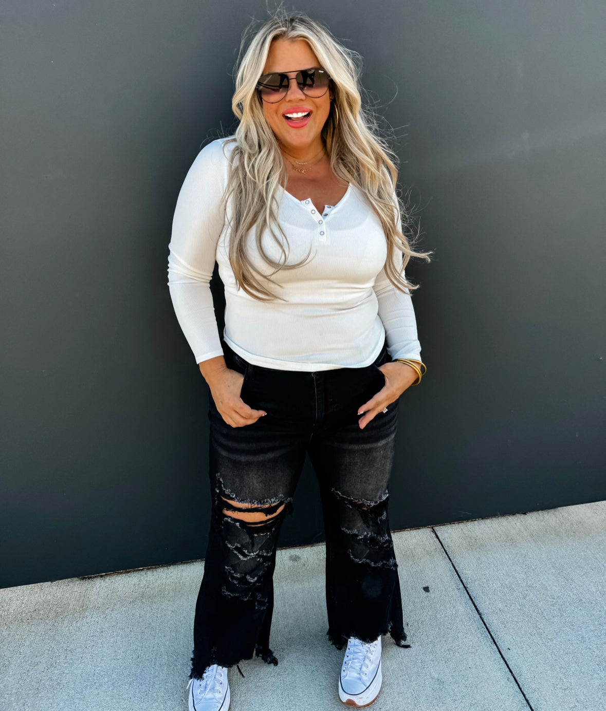 Brooklyn Snap Henley Top