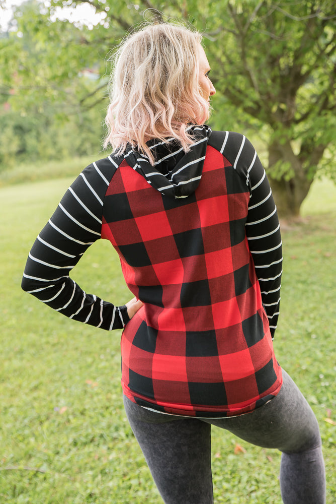 Fabulous in Red Plaid Hoodie