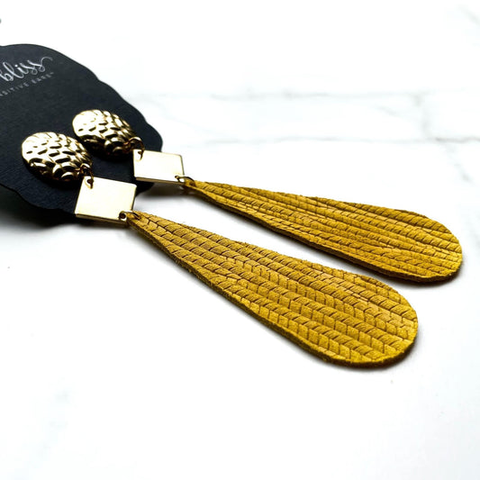 Persia in Mustard Palm Earrings