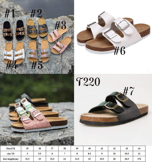 Two Strap Cork Everyday Sandals