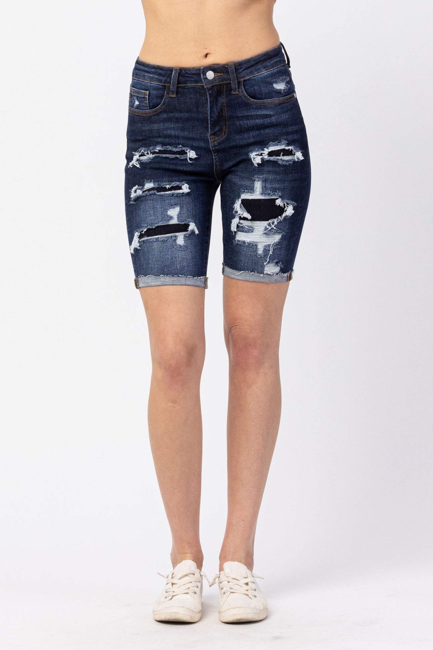 School’s Out Patch Destroyed Judy Blue Bermuda Shorts