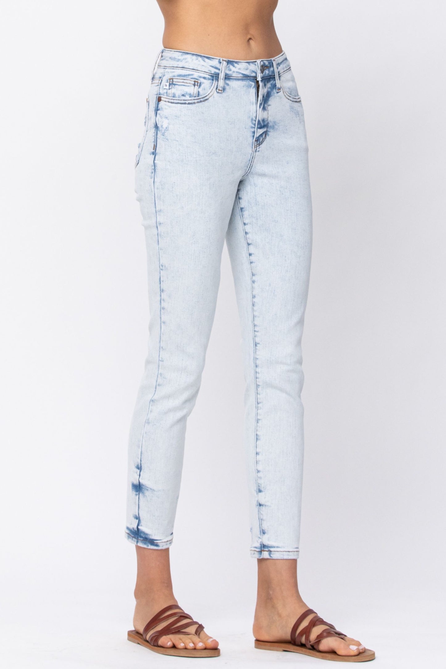 Not Your Mom’s Acid Wash Slim Fit Judy Blue Jeans