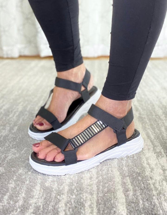 On the Move Sandals in Black