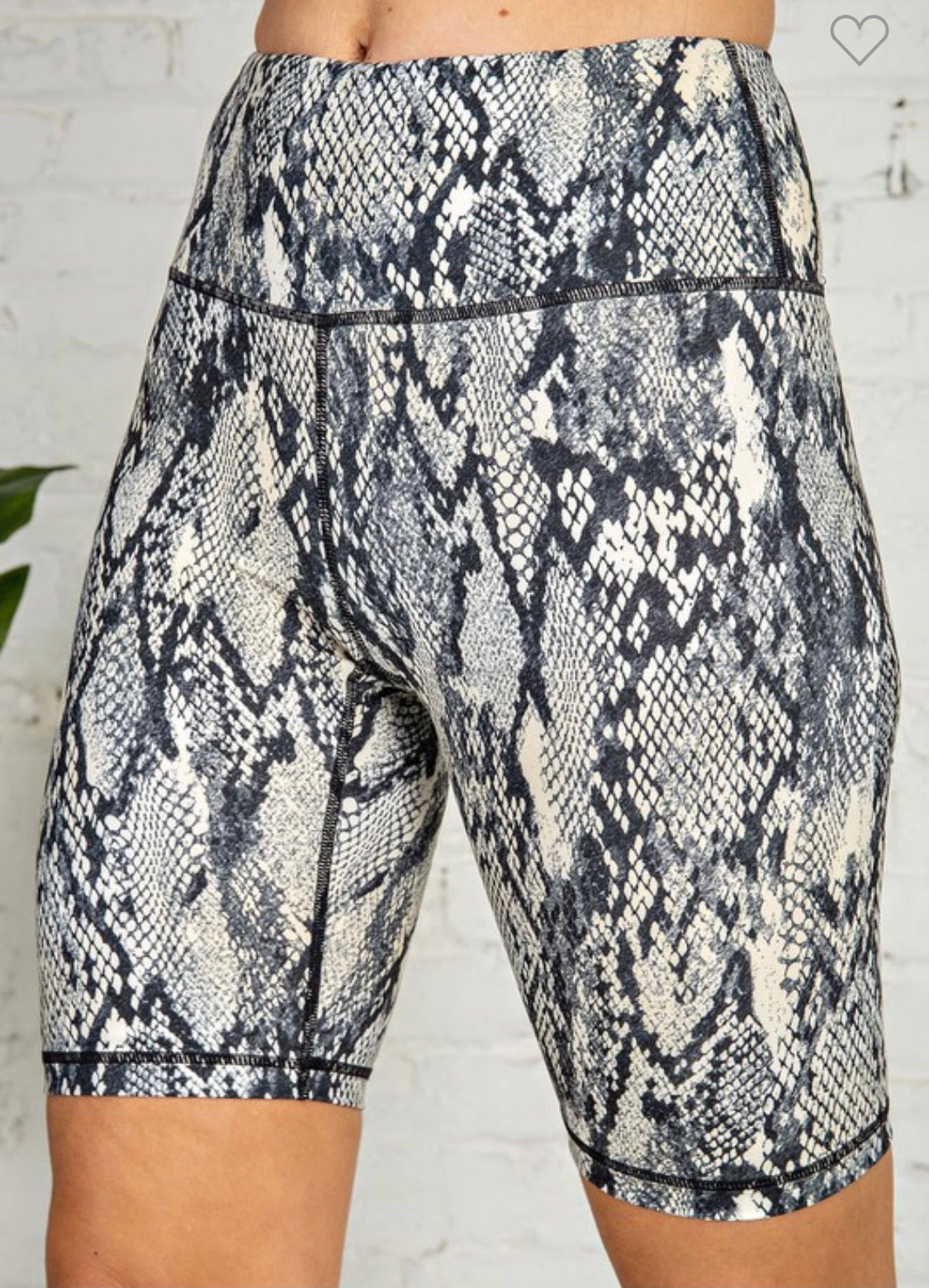 Snakeskin Biker Shorts