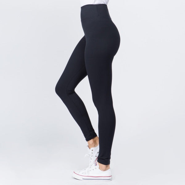 One Size Seamless Solid Leggings