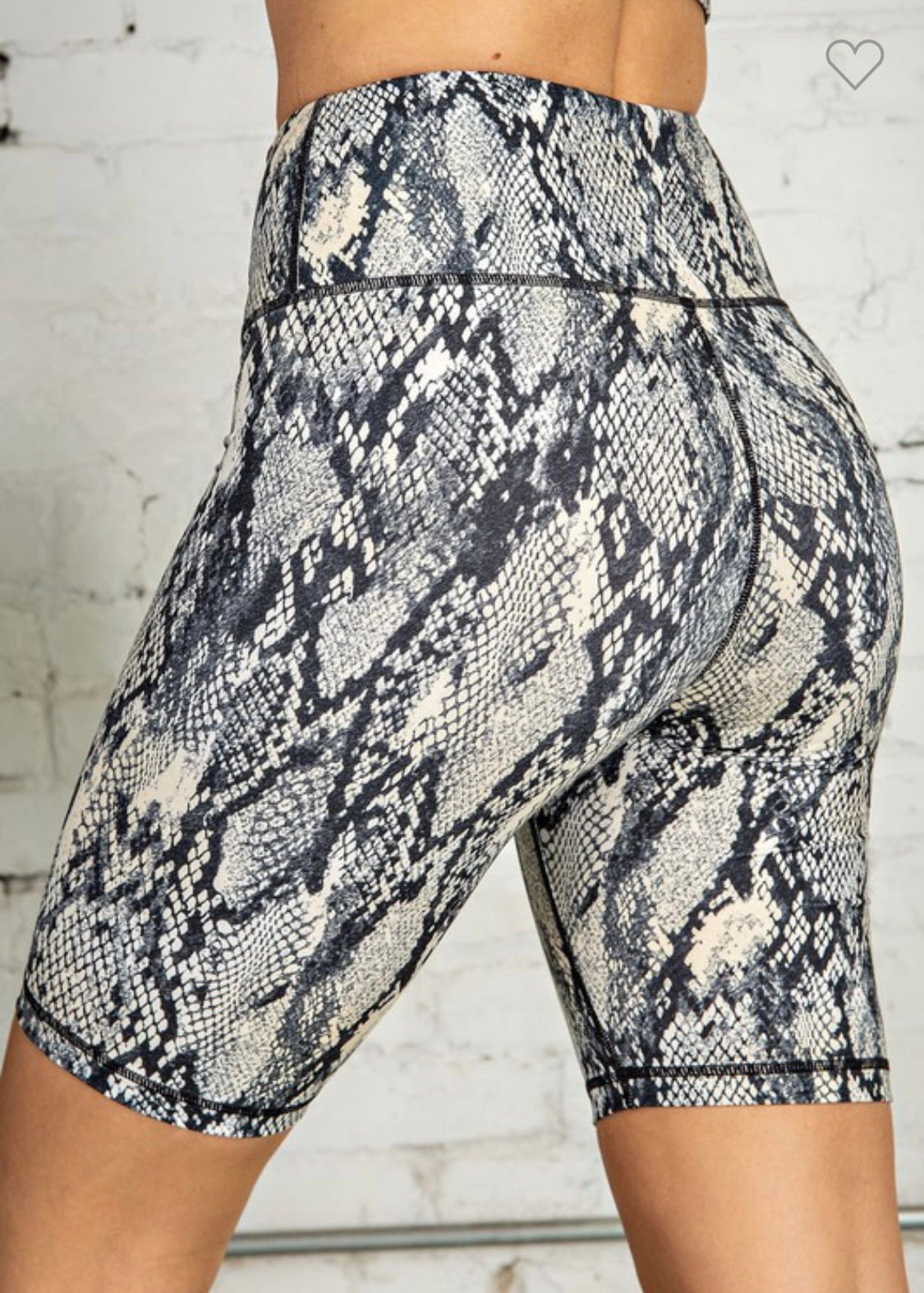 Snakeskin Biker Shorts